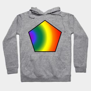 Pride Pentagon rainbow-colored logo Hoodie